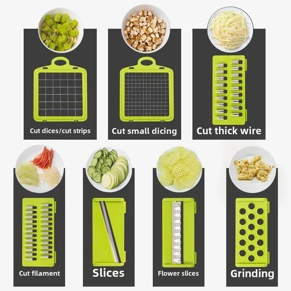 14-In-1 Vegetable Fruit Chopper Cutter Food Onion Veggie Dicer Slicer Kitchen