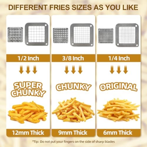 Commercial French Fry Cutter 3 Blades