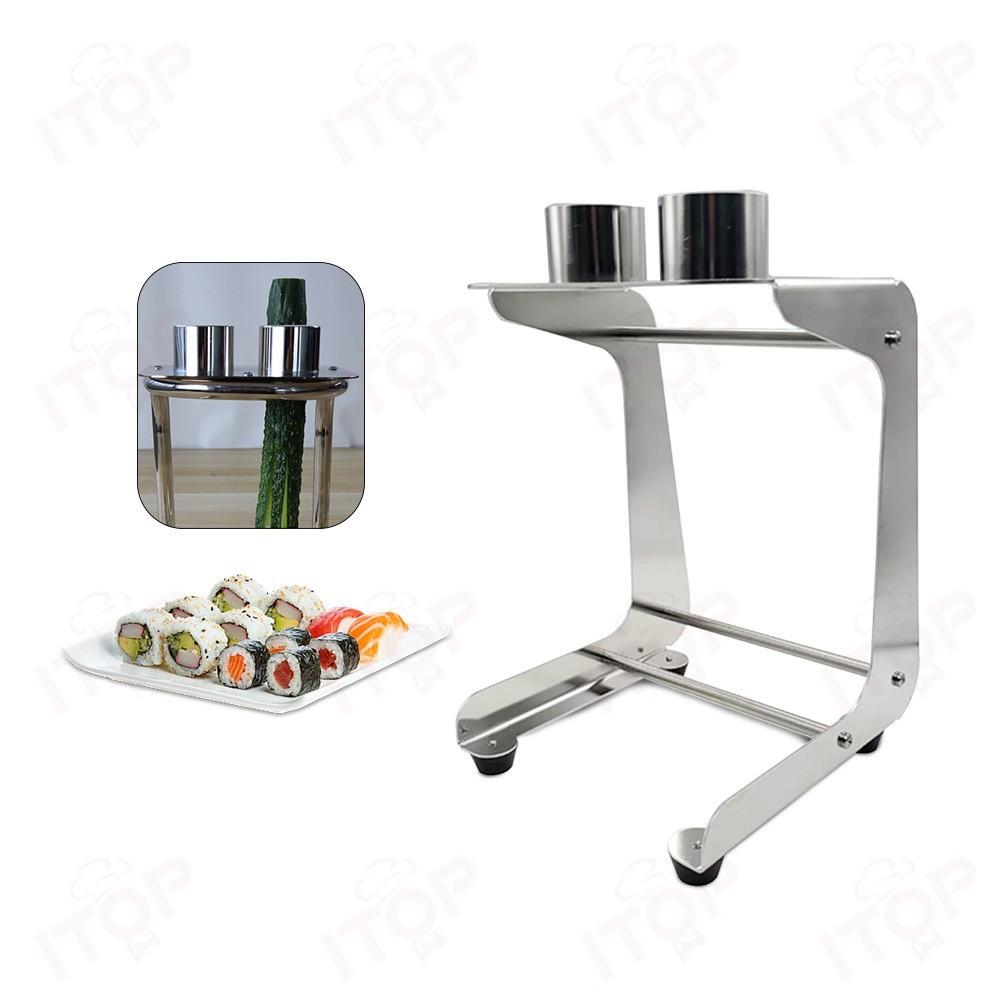 Commercial Cucumber Cutter Set For Sushi Rolling Cucumber Slicer With Rack NEW