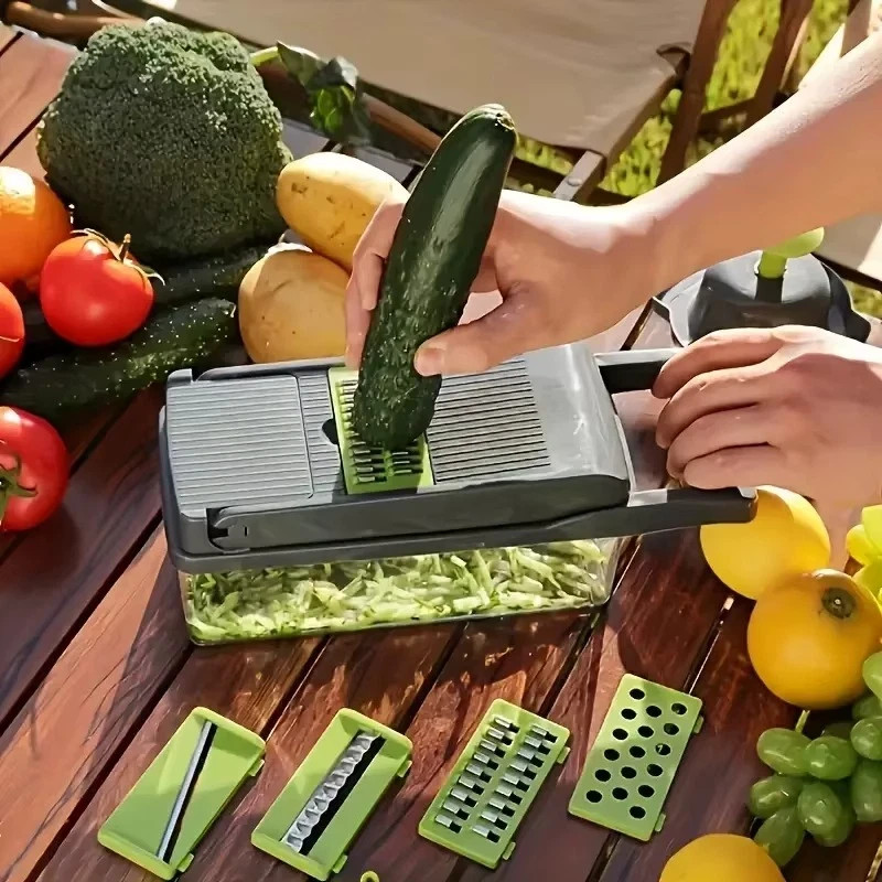 14in1 Vegetable Grater Slicer Dicer Potato Cutter Kitchen Gadget Tools Set