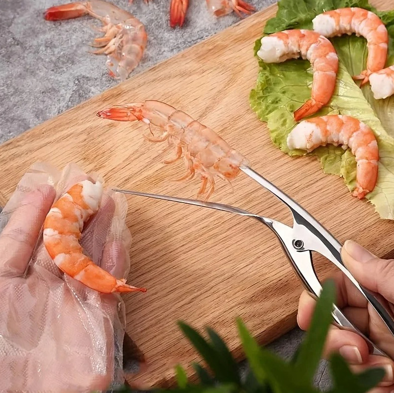 1 pc Stainless Steel Shrimp Line Knife – Easy Deveining Tool for Kitchen Use