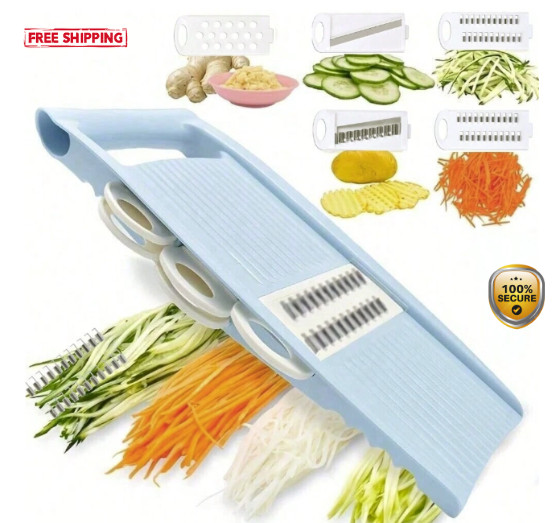 1 Set 5-in-1 Vegetable Slicer & Grater – Multifunctional Kitchen Tool – NEW