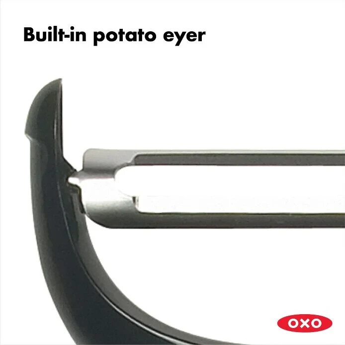 OXO Good Grips Y Peeler, Swivel Blade, Nylon & Silicone, Black, 5 in