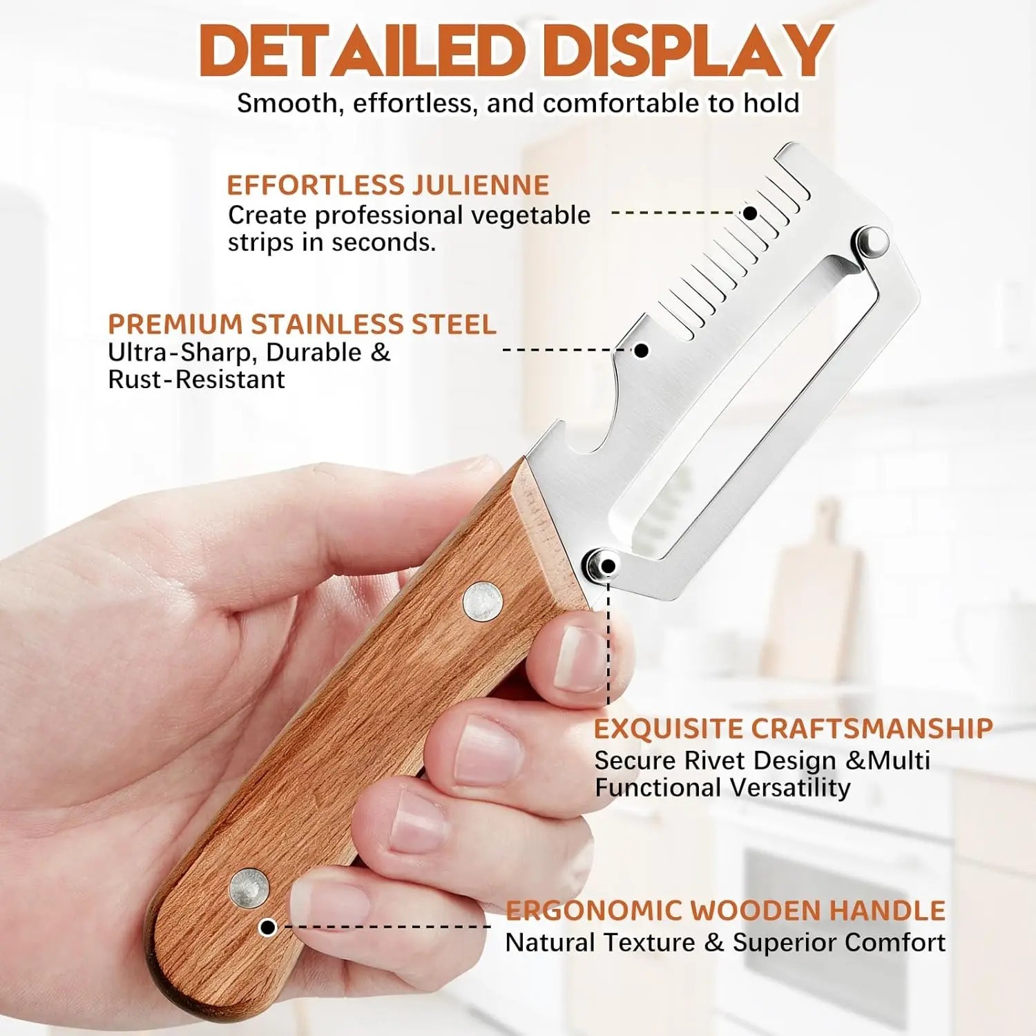 2Pcs Vegetable Peeler 3 in 1 Multi-Functional for Kitchen Stainless Steel Peeler