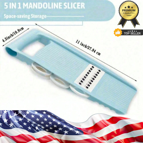 5-in-1 Vegetable Fruit Slicer Manual Food Chopper Grater Potato Cutter Dicer