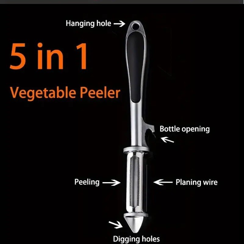 5-in-1 Vegetable and Fruit Peelers Multipurpose Bottle Opener Vegetables Gadget