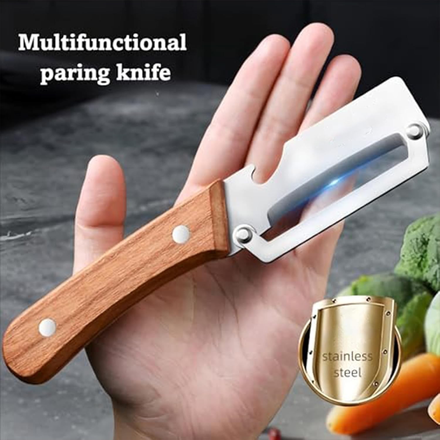 Multifunctional Zero Snag Wooden Peeler 2026 New Zero Snag Wooden Kitchen Tool