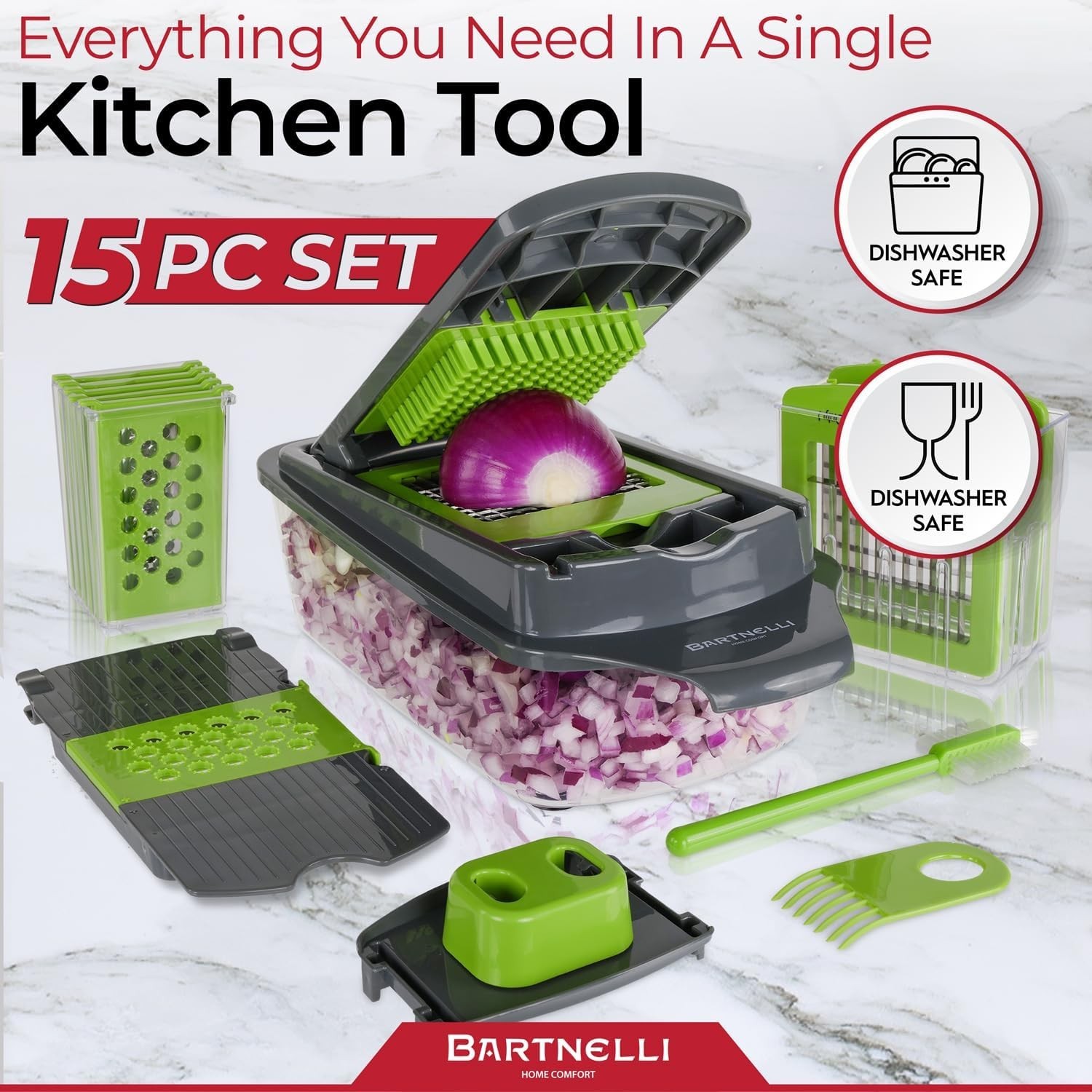Vegetable Chopper Food Slicer Pro | 15 Pc MultiFuctional Kitchen Gadgets for …