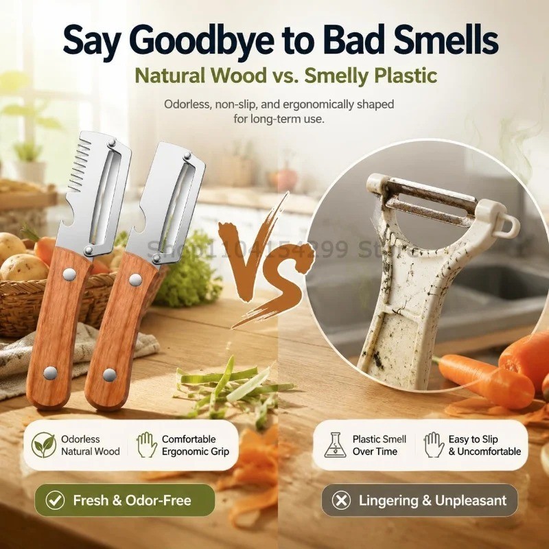 2Pcs Vegetable Peeler 3 in 1 Multi-Functional for Kitchen Stainless Steel Peeler