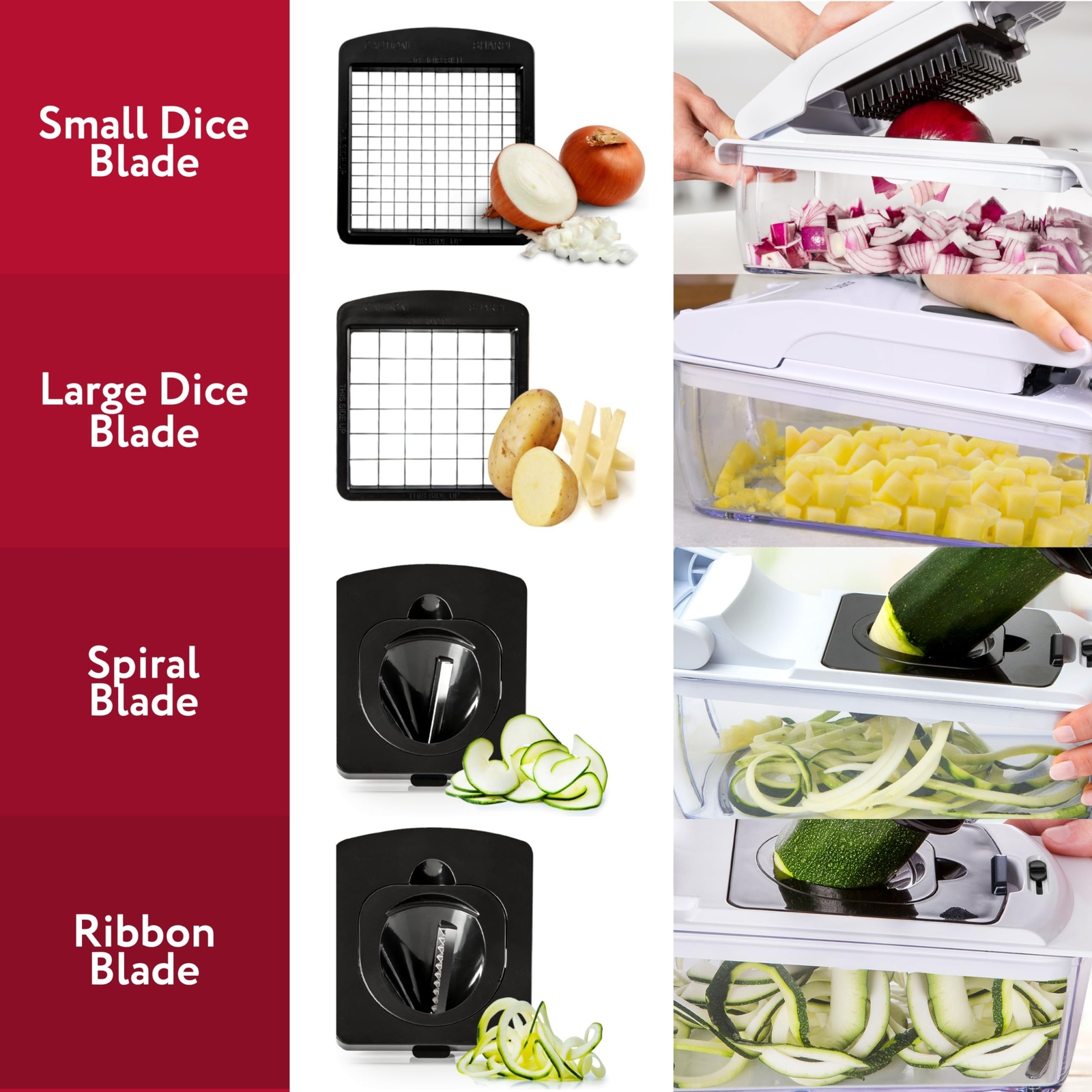 Fullstar Vegetable Chopper – Spiralizer Vegetable Slicer – Onion Chopper with…