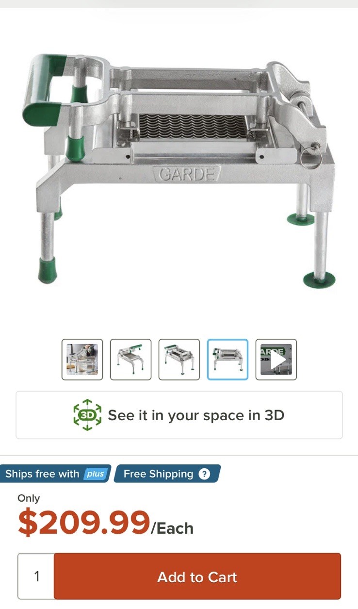 Garde CHKSLC12 Serrated Blade Cooked Chicken Slicer 1/2″