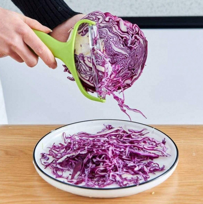 1 pc Stainless Steel Cabbage Shredder & Vegetable Peeler – Durable Kitchen Tool