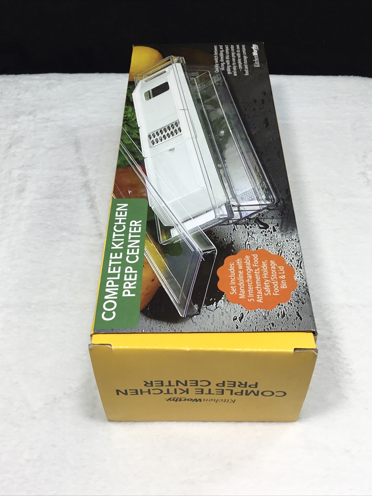 Kitchen Worthy Complete Kitchen Prep Center Slicing Shredding and Grating