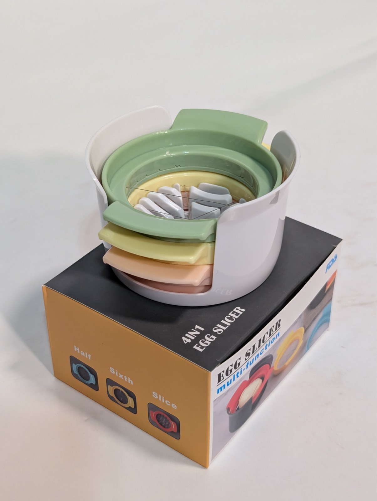 Case of 96 4-in-1 egg slicers, multi-function cutter halves wedges slices