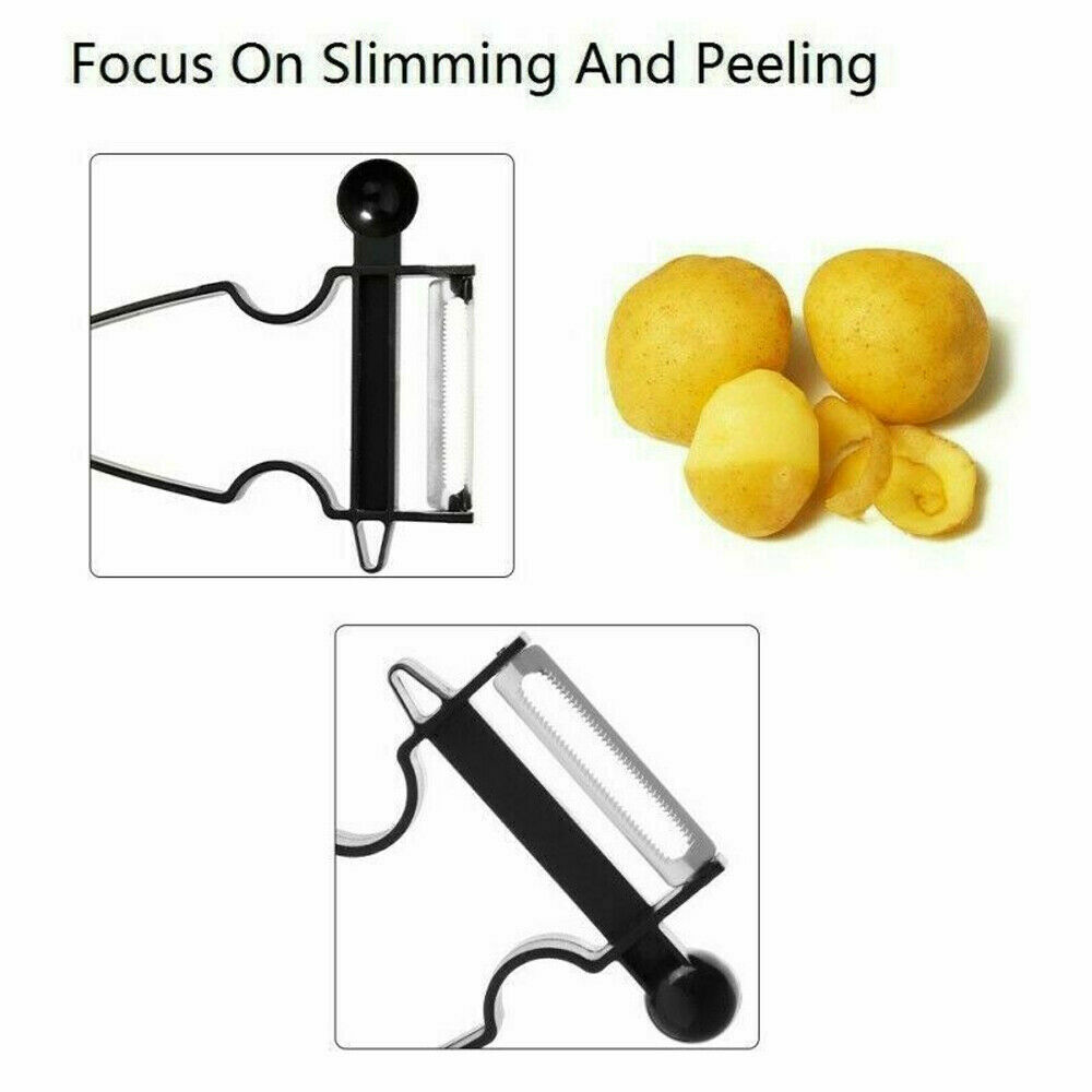 Vegetable Magic Trio Peeler Set Of 3 Fruit Slicer Julienne Stainless Steel