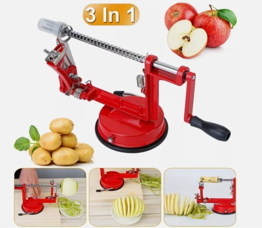 3 in 1 Apple Fruit Corer Slicer Peeler Slinky Machine Potato Cutter *#+#%&