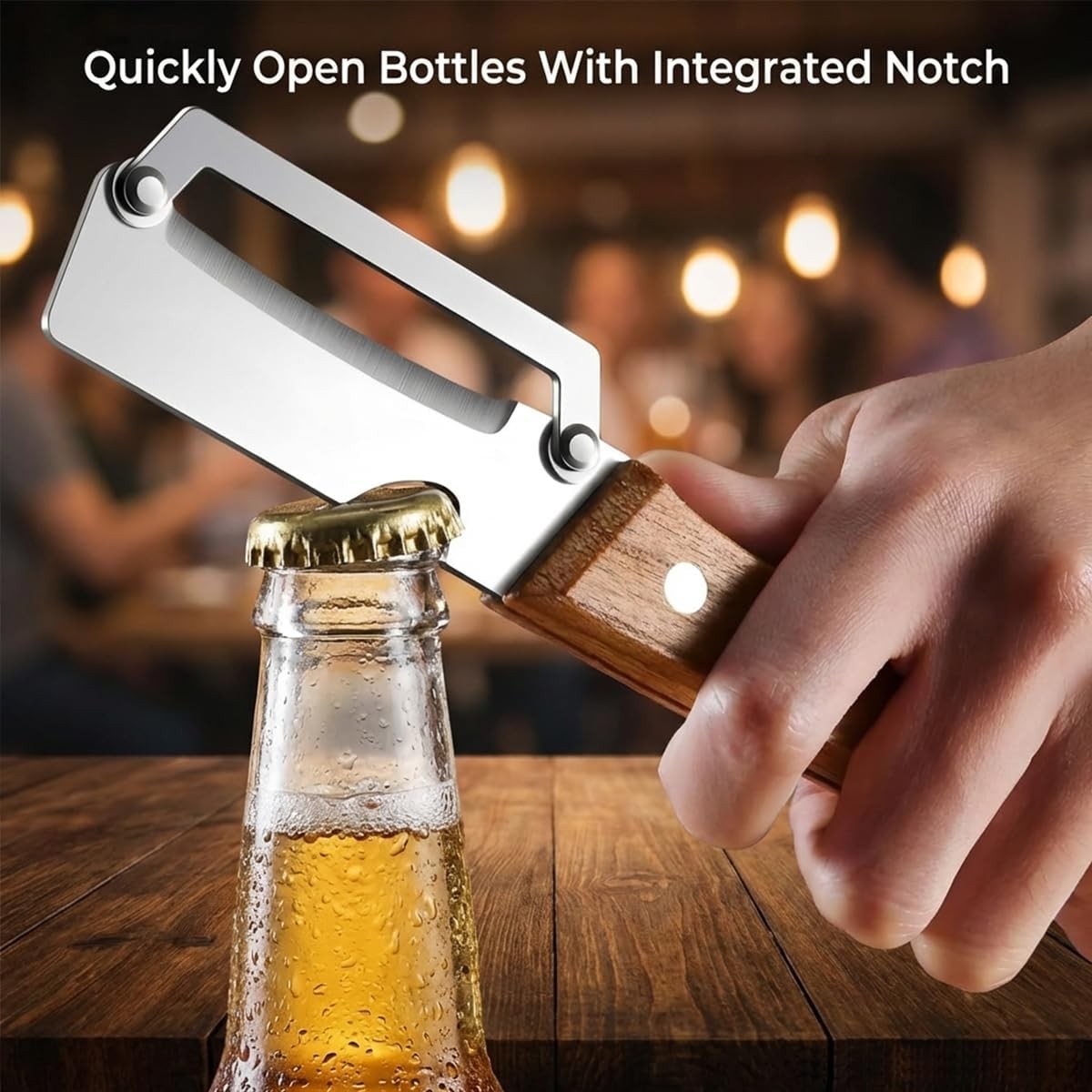 2 Pack 2 in 1 Multi Functional Vegetable Peeler with Bottle Opener and Wooden Ha