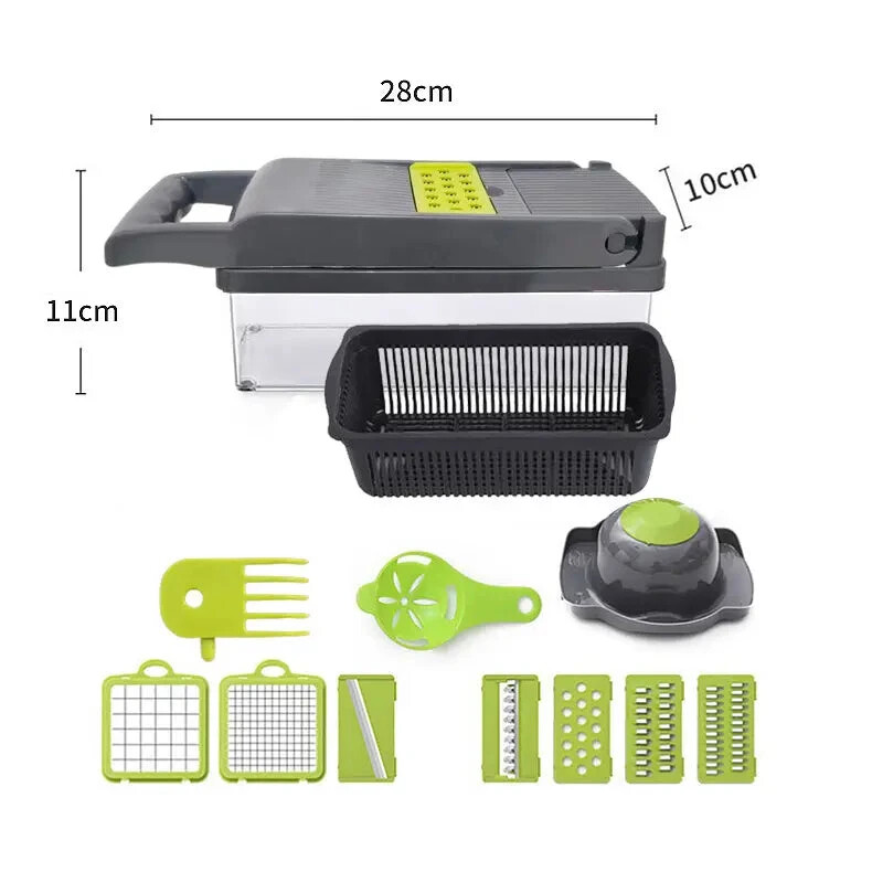 16 In 1 Handheld Manual Kitchen Multifunctional Potato Veggie Grater Slicer