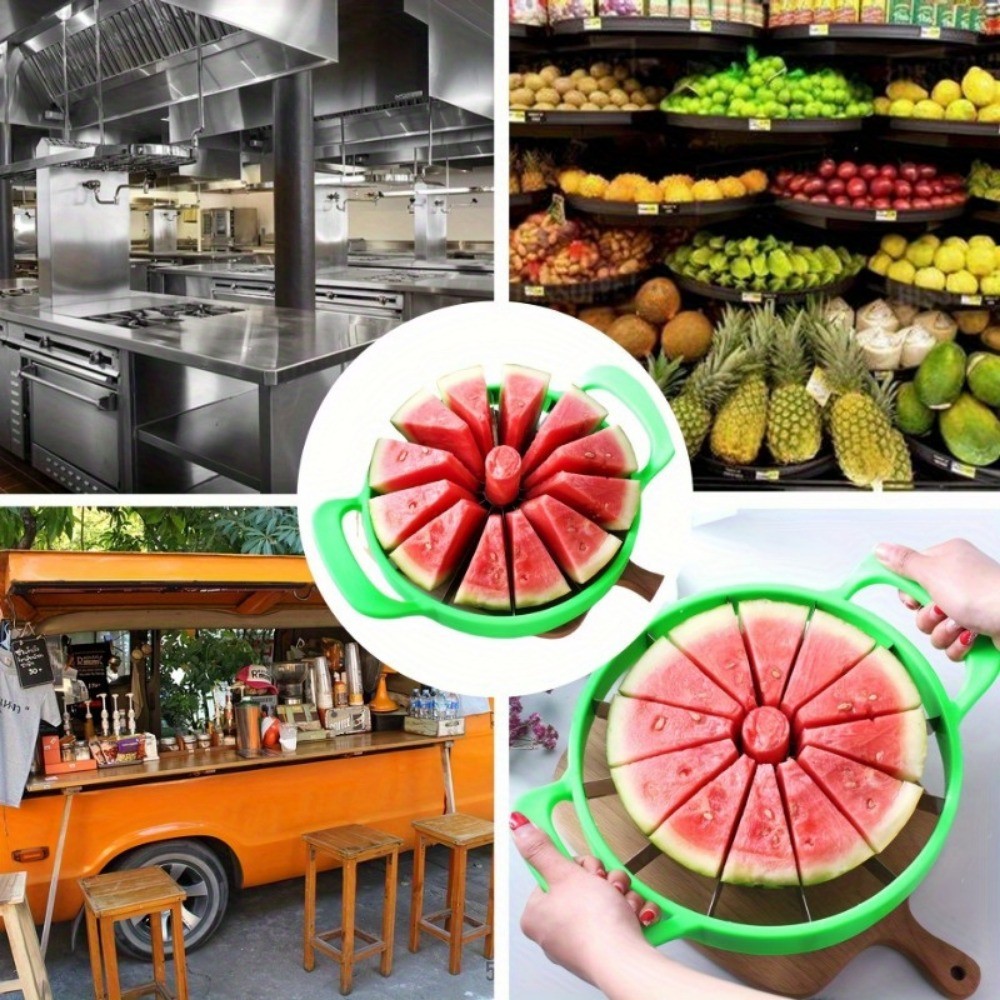 Stainless Steel Watermelon Slicer Easy Grip Manual Fruit Cutter