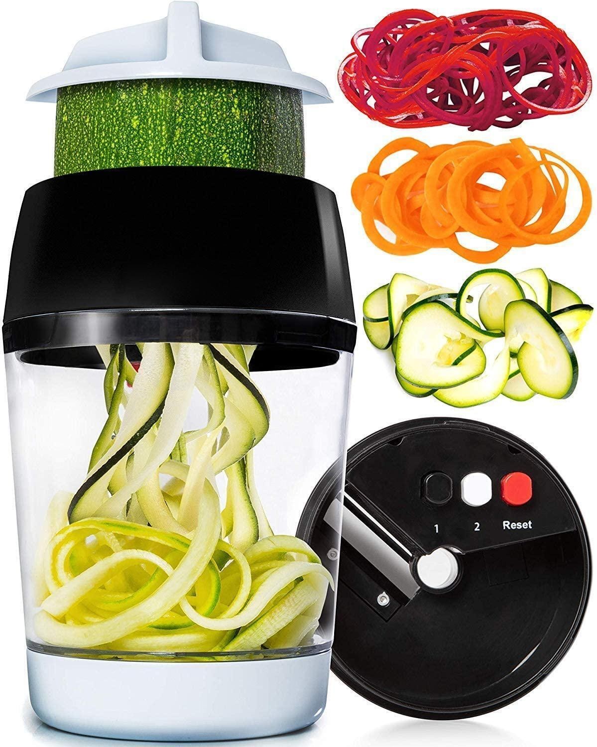 4 in 1 Vegetable Spiralizer Slicer Adjustable Zucchini Carrot Noodle Maker