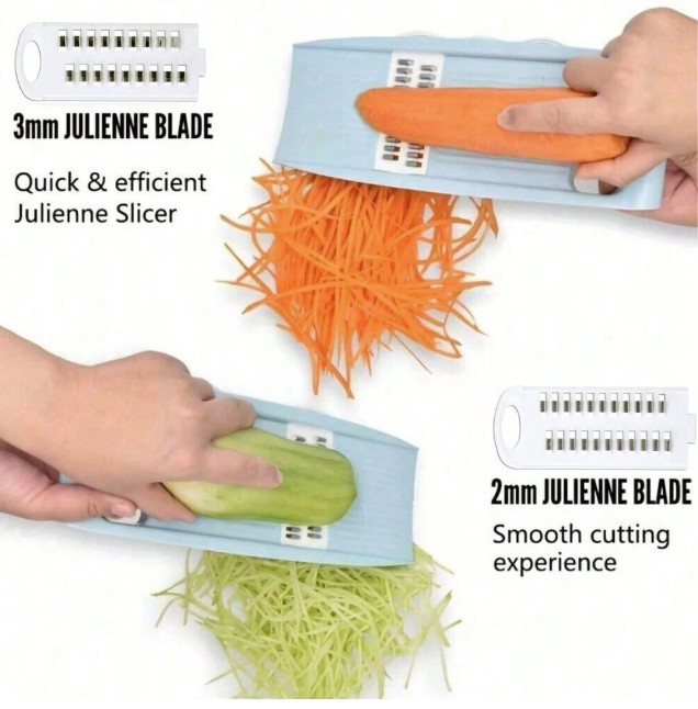 1 Set 5-in-1 Vegetable Slicer & Grater – Multifunctional Kitchen Tool – NEW