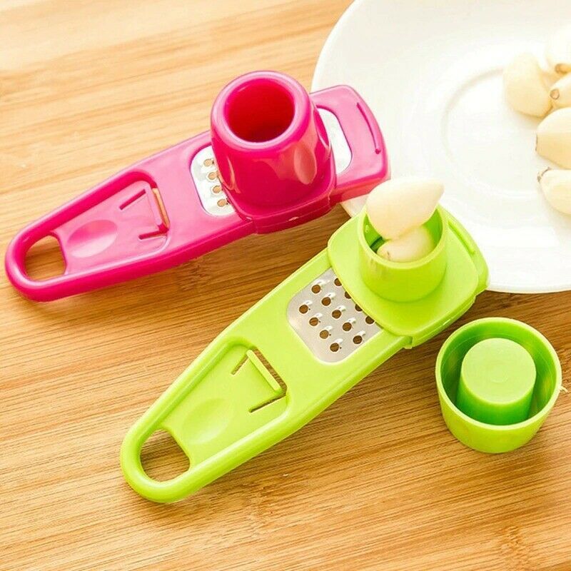 Garlic Crusher Press Manual Ginger Garlic Grinding Grater New Tool Gift Lot of 2