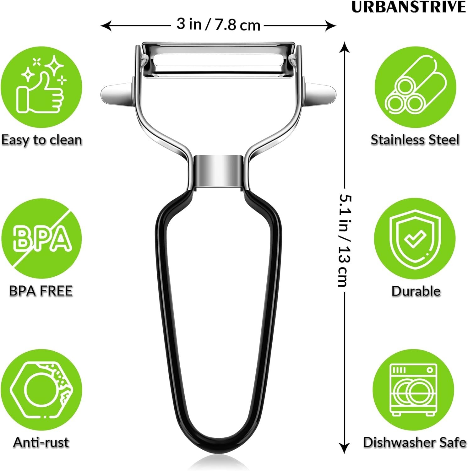Dishwasher Safe Y Peeler in Stainless Steel – Smooth Operation for Home Chefs