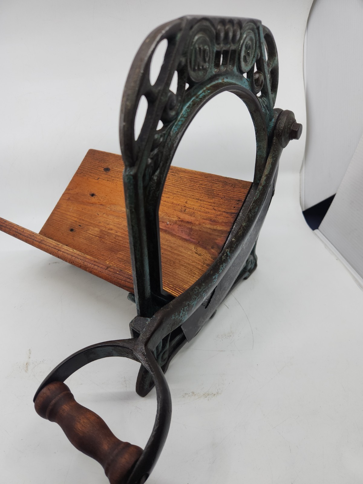 Antique No. 3 Cast Iron Manual Bread Slicer Primitive Farmhouse Kitchen Decor