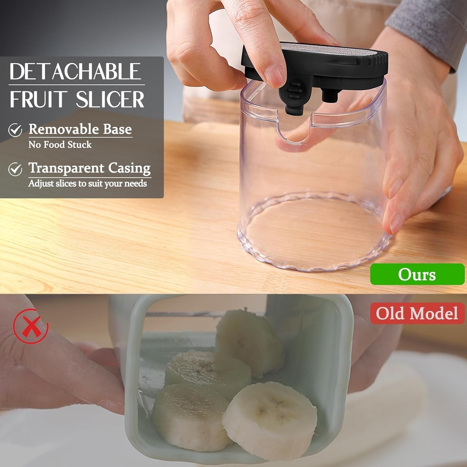2 in 1 Fruit Slicer Dicer Stainless Steel Strawberry Banana Egg Cutter Kitchen