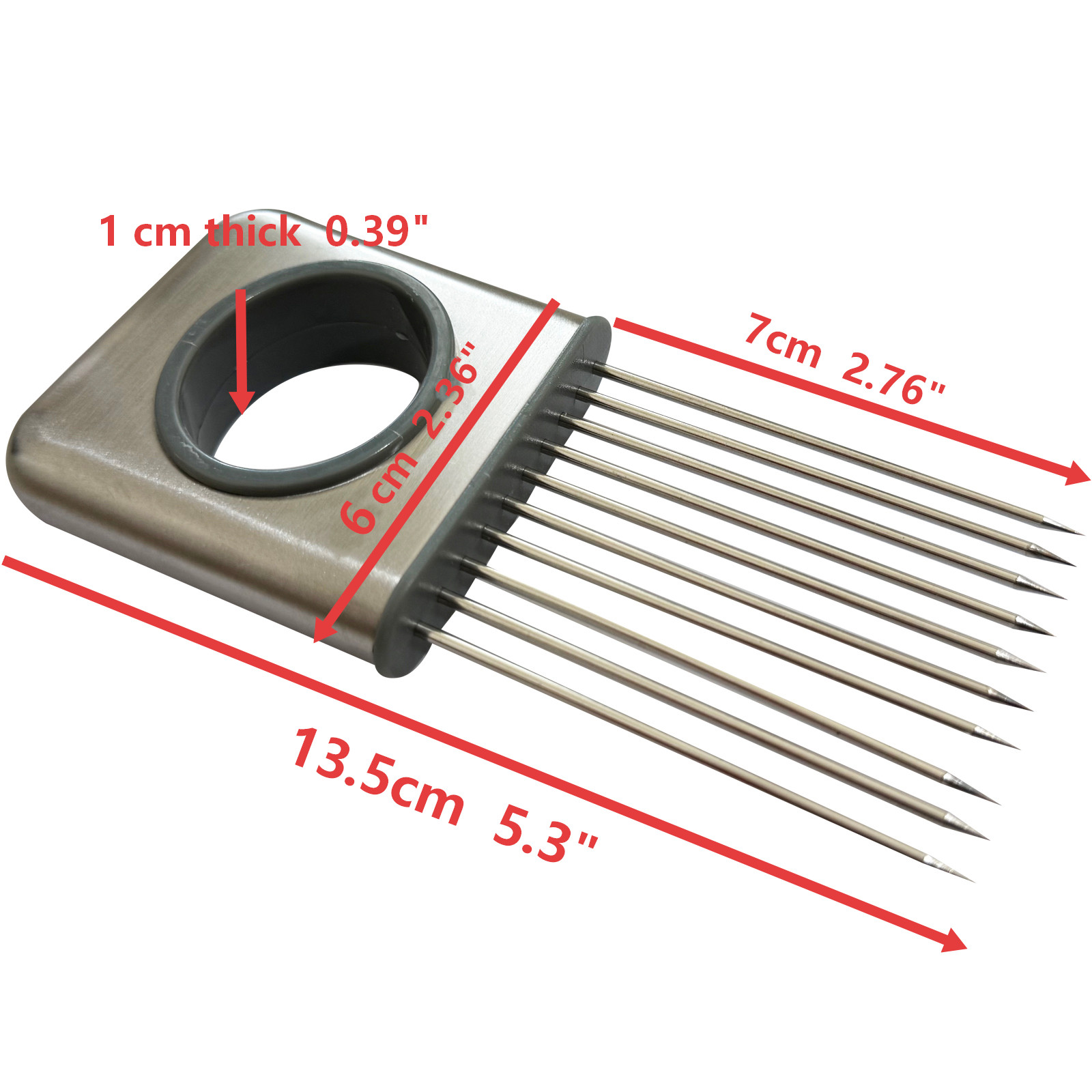 Onion Holder Slicer Vegetable tools Tomato Cutter Stainless Steel Kitchen Gadget