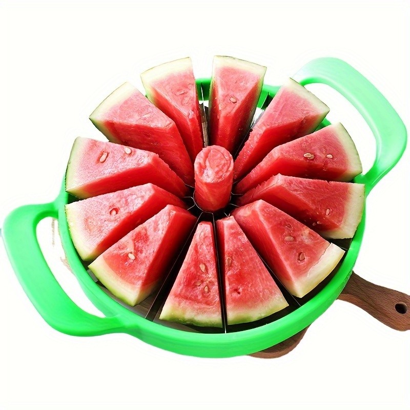 Stainless Steel Watermelon Slicer Easy Grip Manual Fruit Cutter