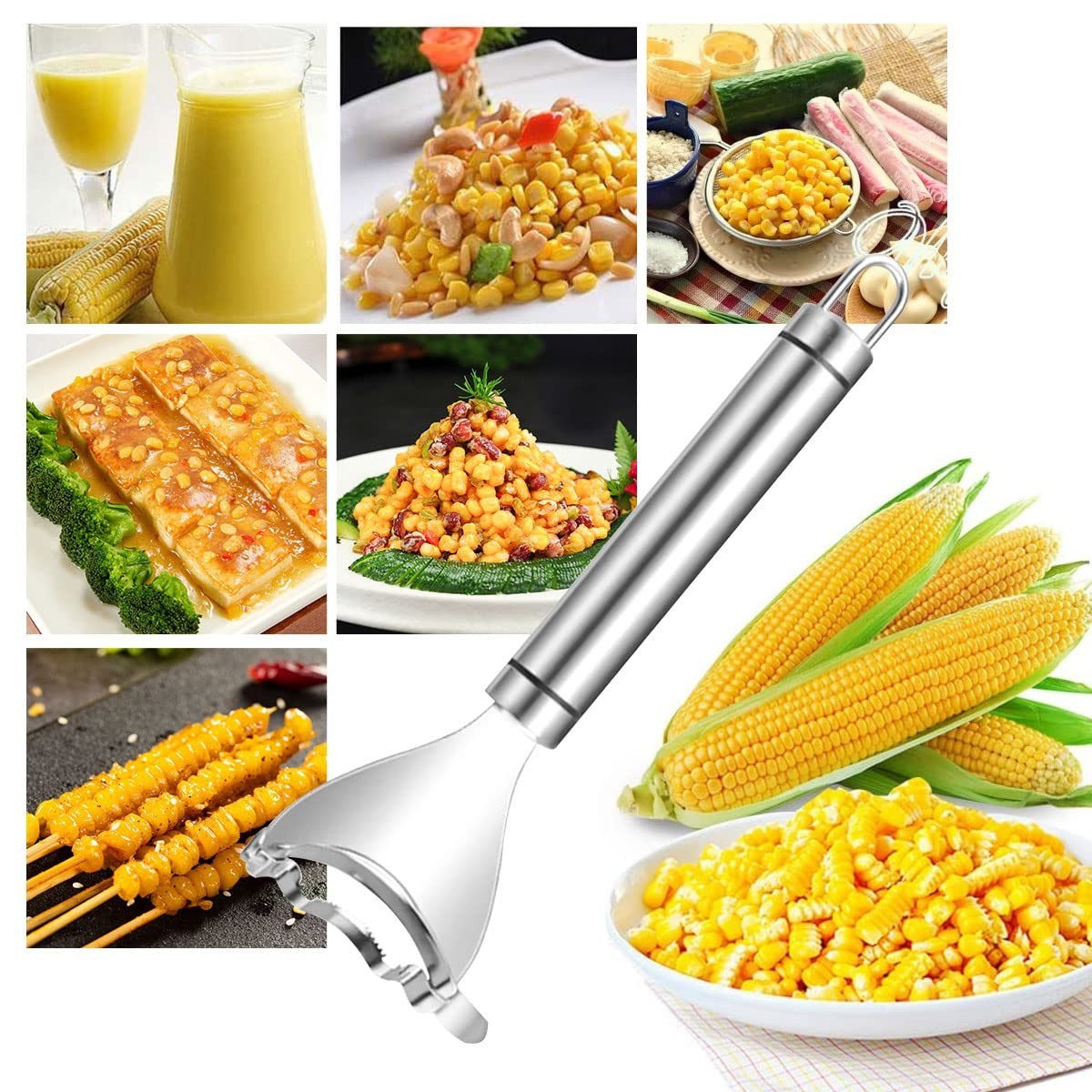 Corn Cob Peeler – Stainless Steel Thresher & Stripper, Kitchen Cutting Tool