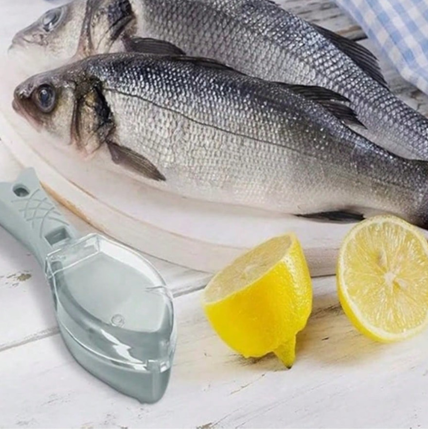 1 pc Fish Scale Remover with Storage Box Kitchen Seafood Cleaning Tool