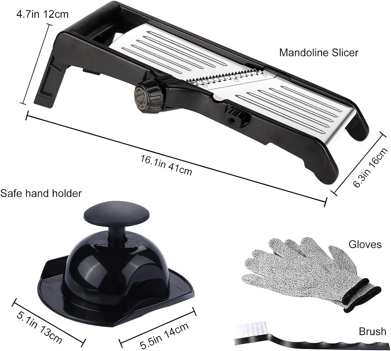 7-in-1 Adjustable Stainless Steel Mandoline Vegetable Food Slicer for Kitchen –