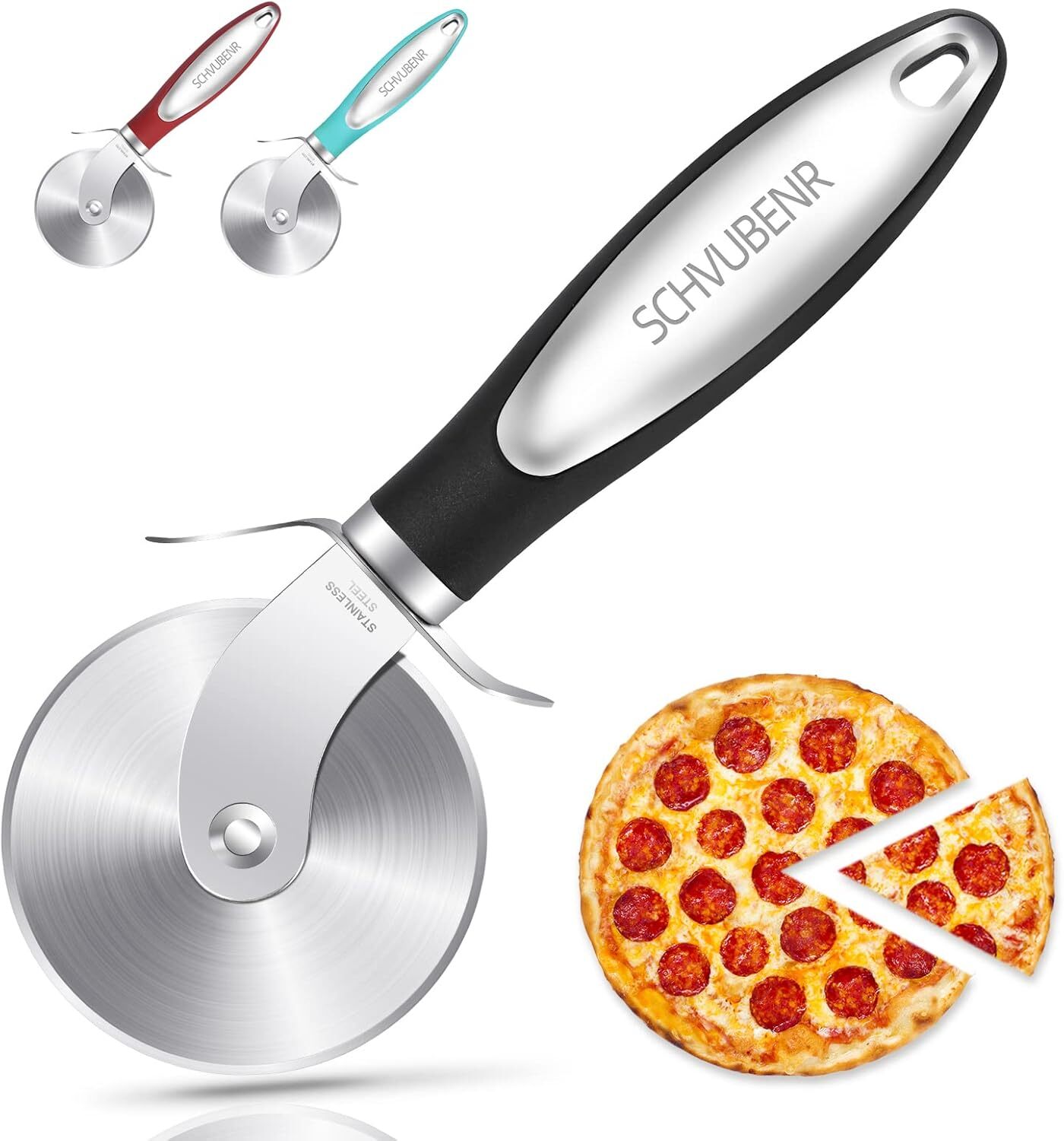 Premium Pizza Cutter Wheel Stainless Steel Sharp Easy Clean Large Small Pizza