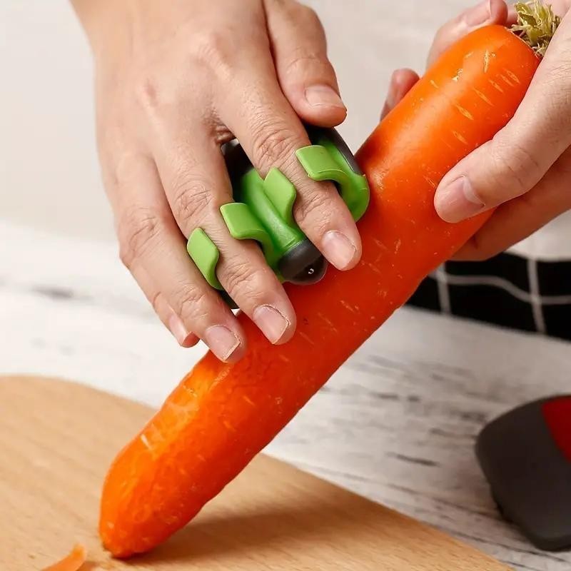 1 Easy and Convenient Black Green Peeler, Sharp Blade, Non Slip Grip, Suitable