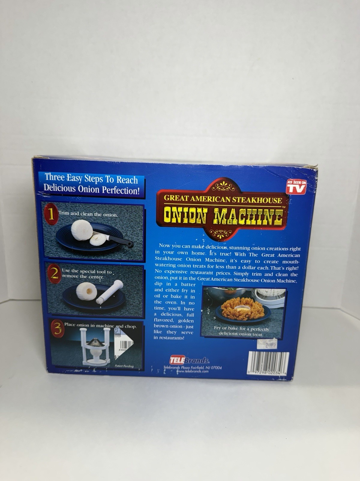 NEW TeleBrands Great American Steakhouse Onion Machine