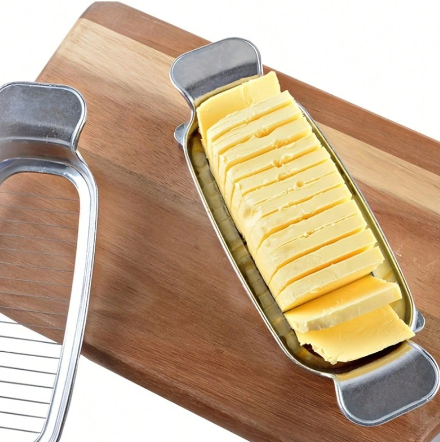 1 pc Aluminum Cheese Cutter, Multifunctional Egg & Foie Gras Slicer