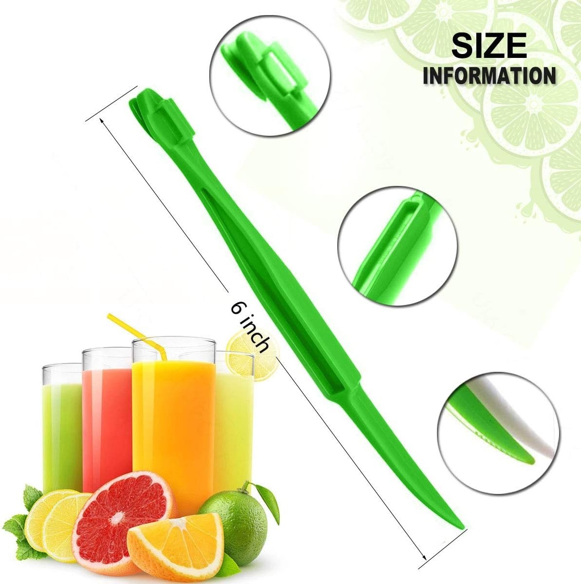 Eco-Friendly Orange Peeler Tool – 2 Pack Manual Citrus Peel Cutters in Green