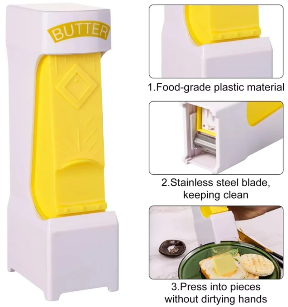 Stick Butter Cutter Slicer Dispenser w/ Freshness Seal Precise Slices 1-Pack