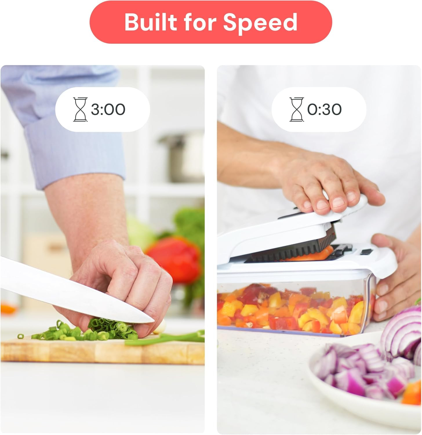 the Original Pro Chopper – Vegetable Chopper and Spiralizer, Food