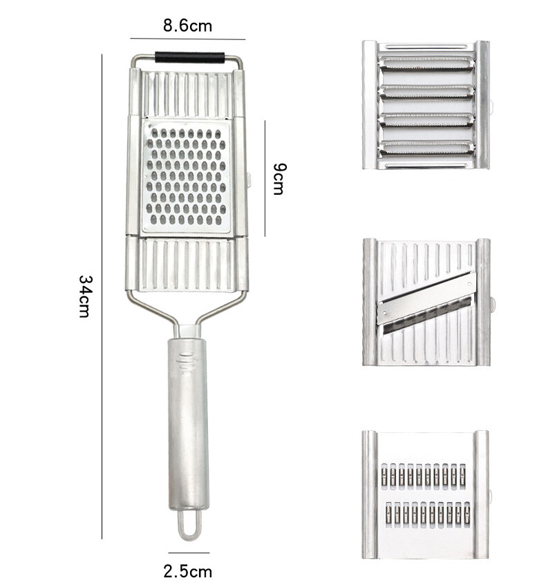 Cut Set BEST Multi-Purpose Vegetable Slicer Cuts Stainless Steel Grater Shredder