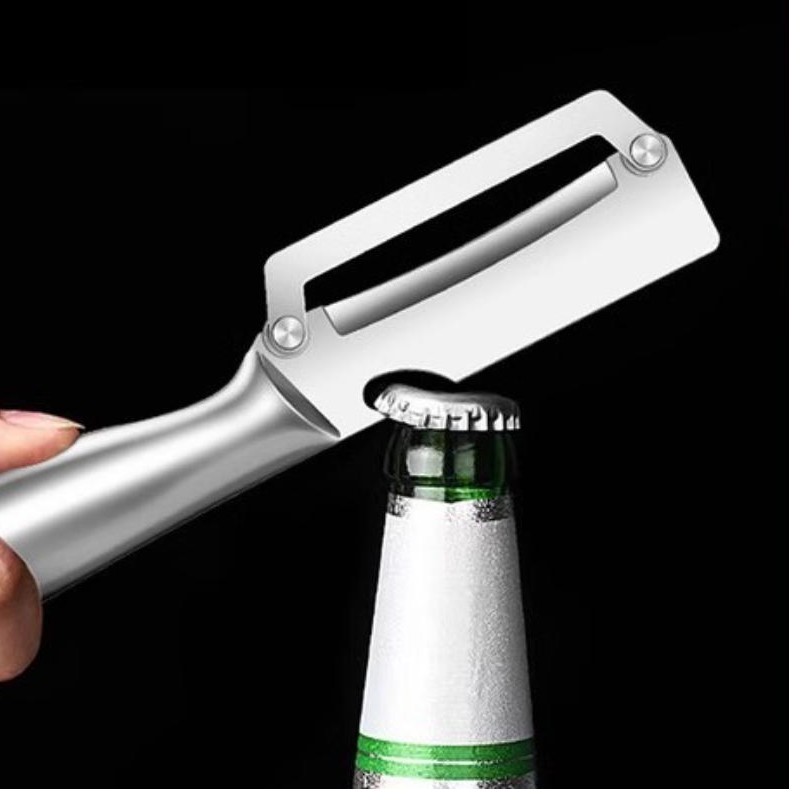 2-in-1 Stainless Steel Vegetable Peeler w/ Handle and Bottle Opener Kitchen Tool