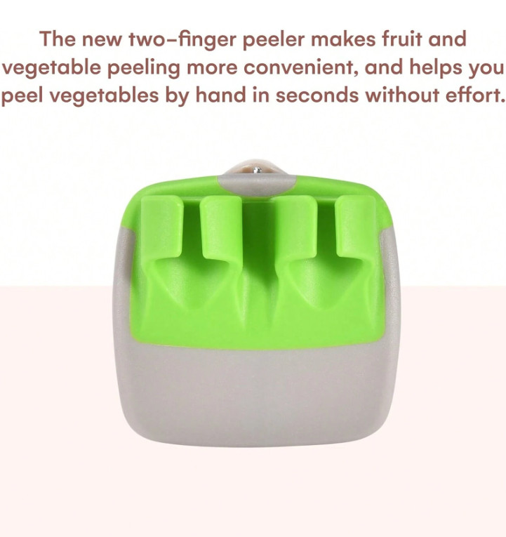 Stainless Steel Finger Palm Peeler – Easy Fruit & Veggie Peeling Tool, Green