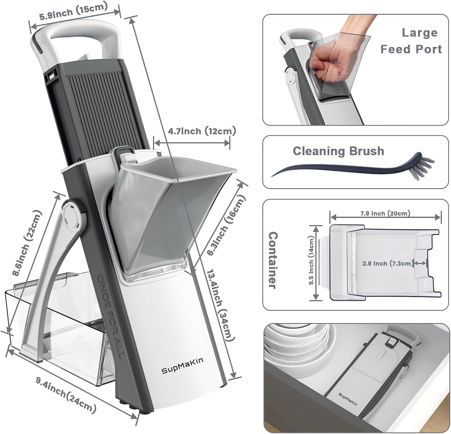 Upgrade Safe Mandoline Slicer: Multi Vegetable Chopper for Effortless Meal Prep