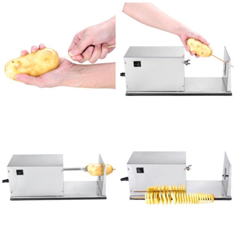 Spiral Tornado Potato Cutter Electric Potato Tower Chip Twister Vegetable Slicer