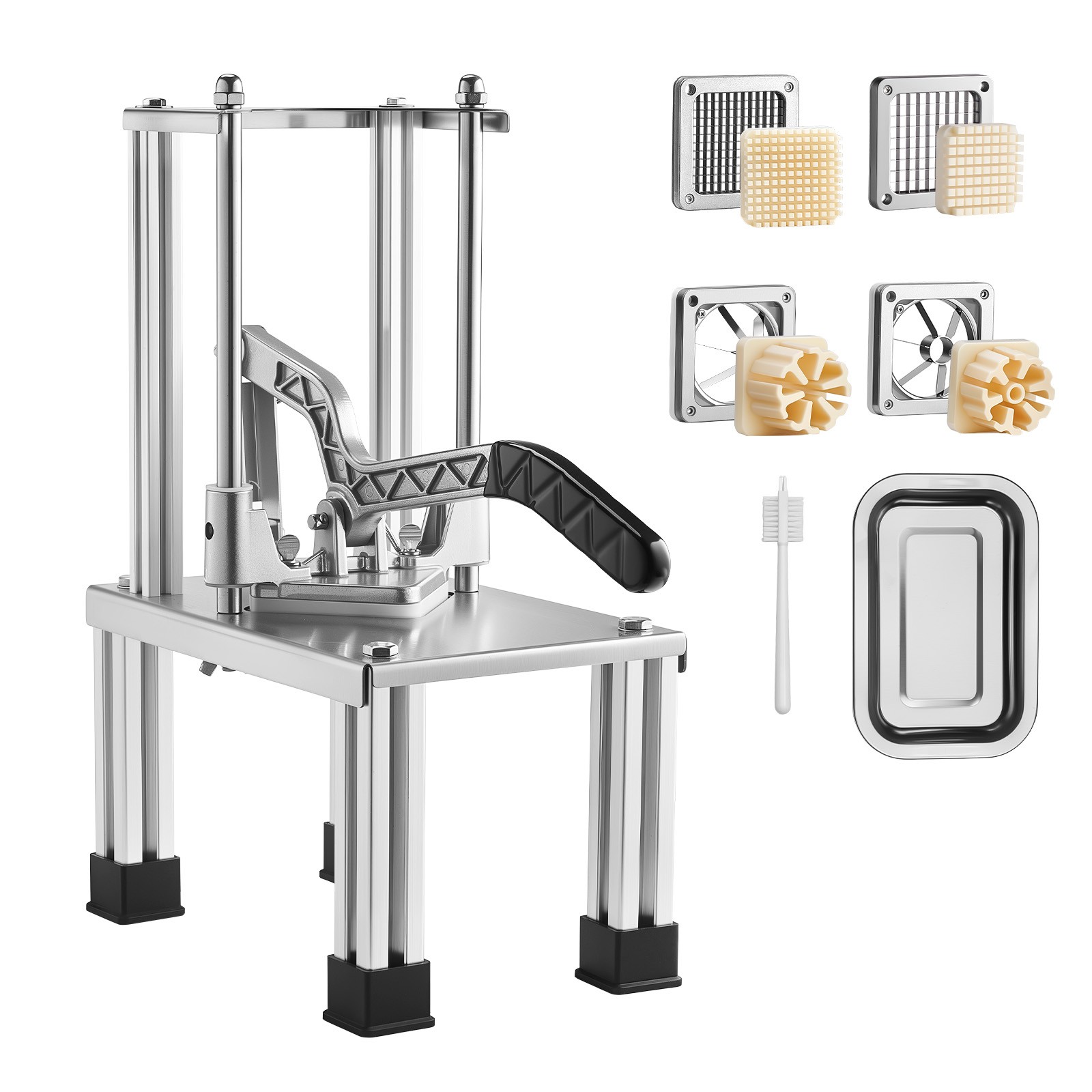 VEVOR French Fry Cutter Commercial Vegetable Chopper with 4 Replacement Blades