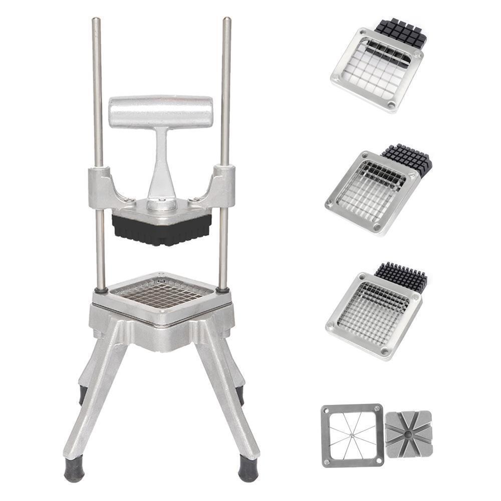 Vegetable Dicer Fruit Chopper Onion Tomato Slicer French Fry Cutter + 4 Blades