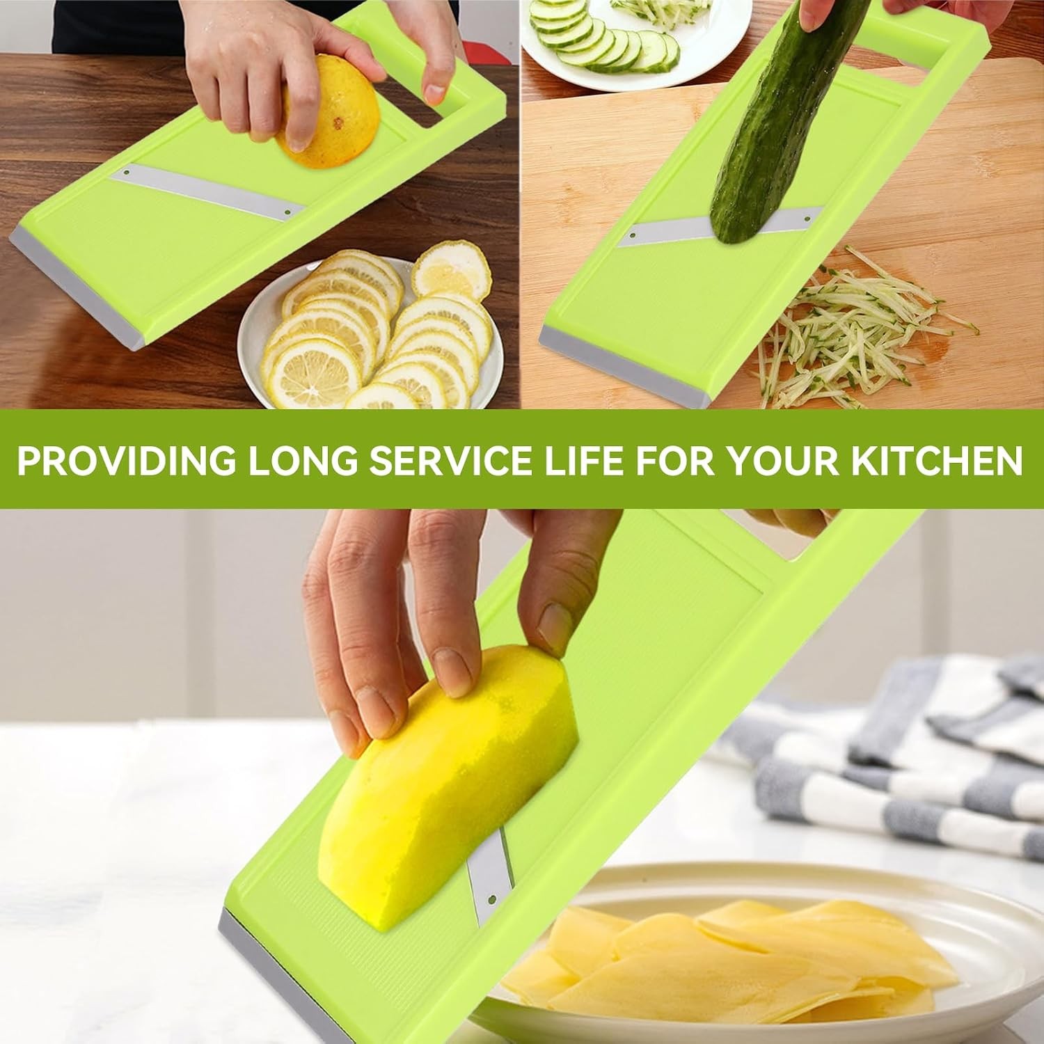 Handheld Potato Slicer & French Fry Cutter, Stainless Steel Manual Vegetable