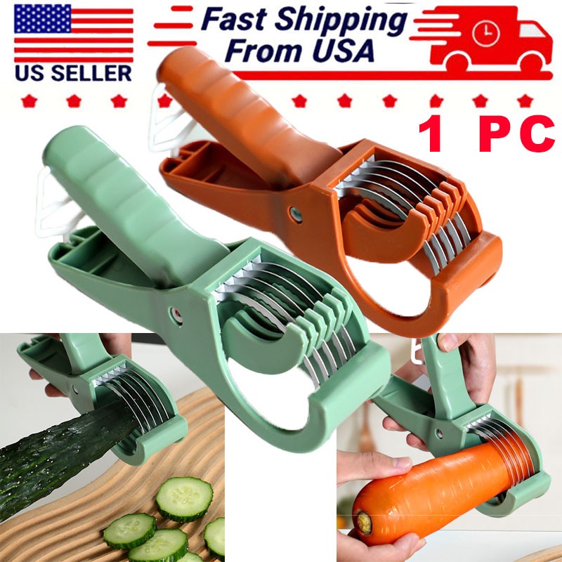 1PC Banana Slicer Salad Cutter Vegetable Cutter Stainless Steel Fruit Slicer